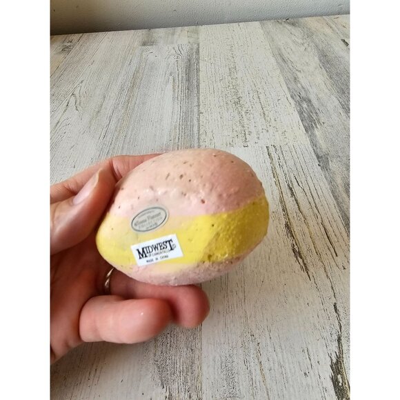 Midwest Teena flanner glitter Easter egg vintage pink yellow sparkle flower suga - Picture 3 of 5